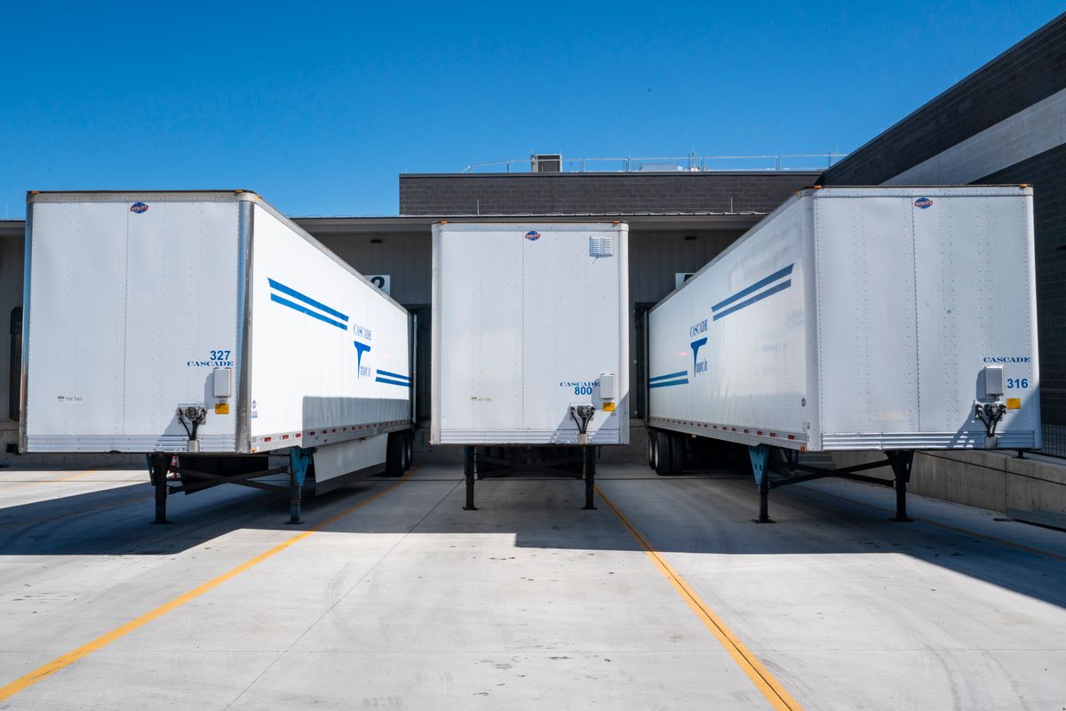 Global export logistics with shipping containers and agricultural trade
